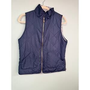 EUC! Women's Quilted Fleece Lined Vest - Navy - Large